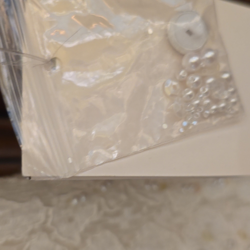 David's Bridal wedding gown with crop jacket!!  Dress is a size 6 jacket a small - Picture 4 of 14